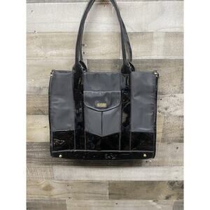 Aimee Kestenberg Heston Black Tote Bag Large Expandable Handbag Purse